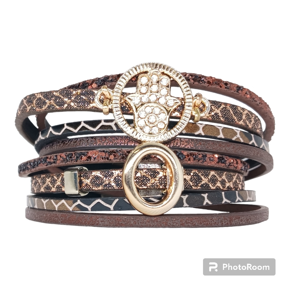 Magnetic wrap cuff bracelet